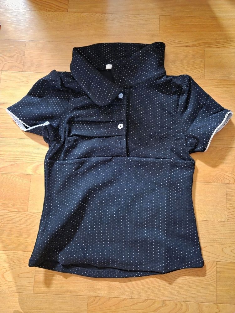 MUSINSA公式 | ILLIGO ドットピンタックカラーTシャツブラック