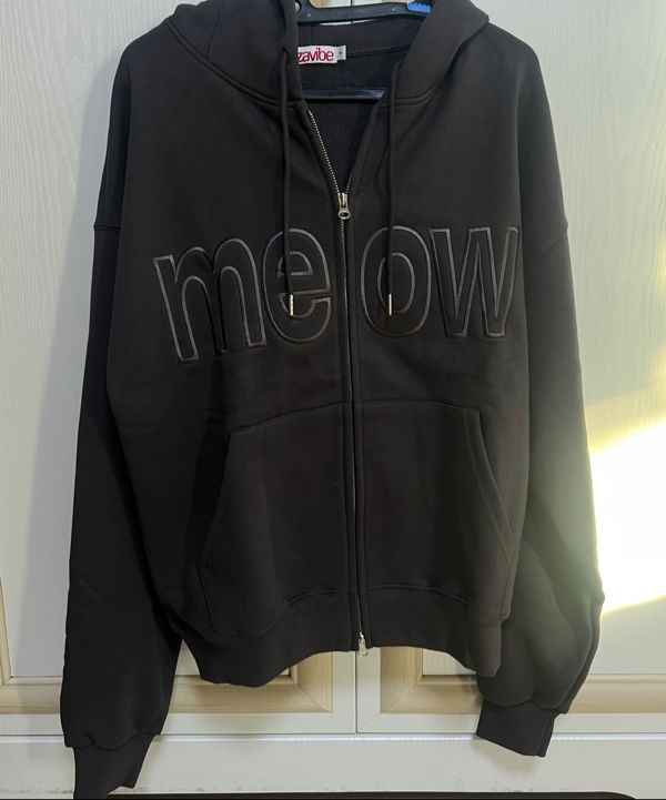 MUSINSA | ITZAVIBE MEOW CAT EAR HOODIE ZIP UP - CHARCOAL