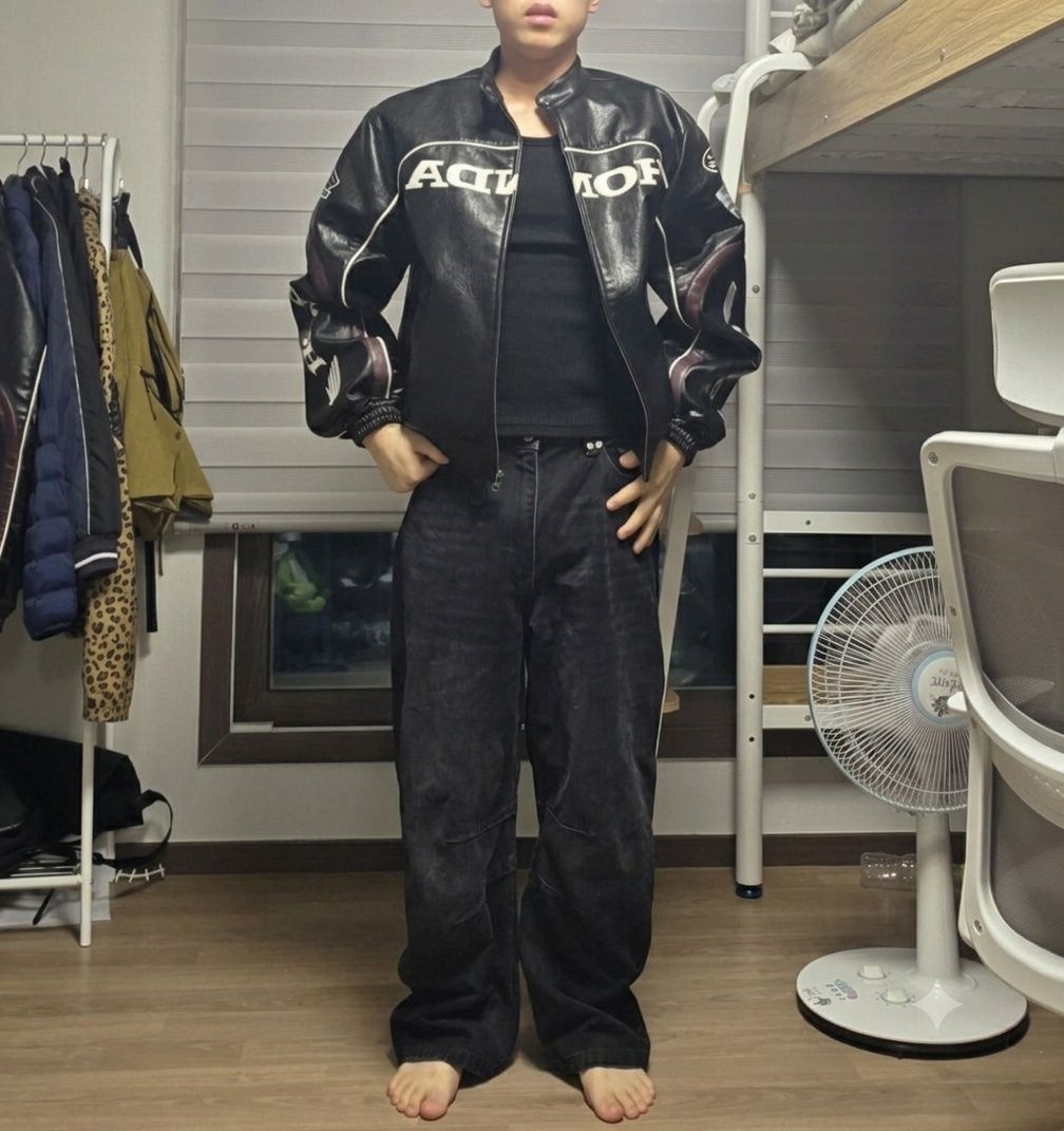 ジャケット・アウター HONDA Engineered Leather Racing Jacket MUSINSA公式 | PHYPS MOTORCYCLE Engineered Leather Racing Jacket Black