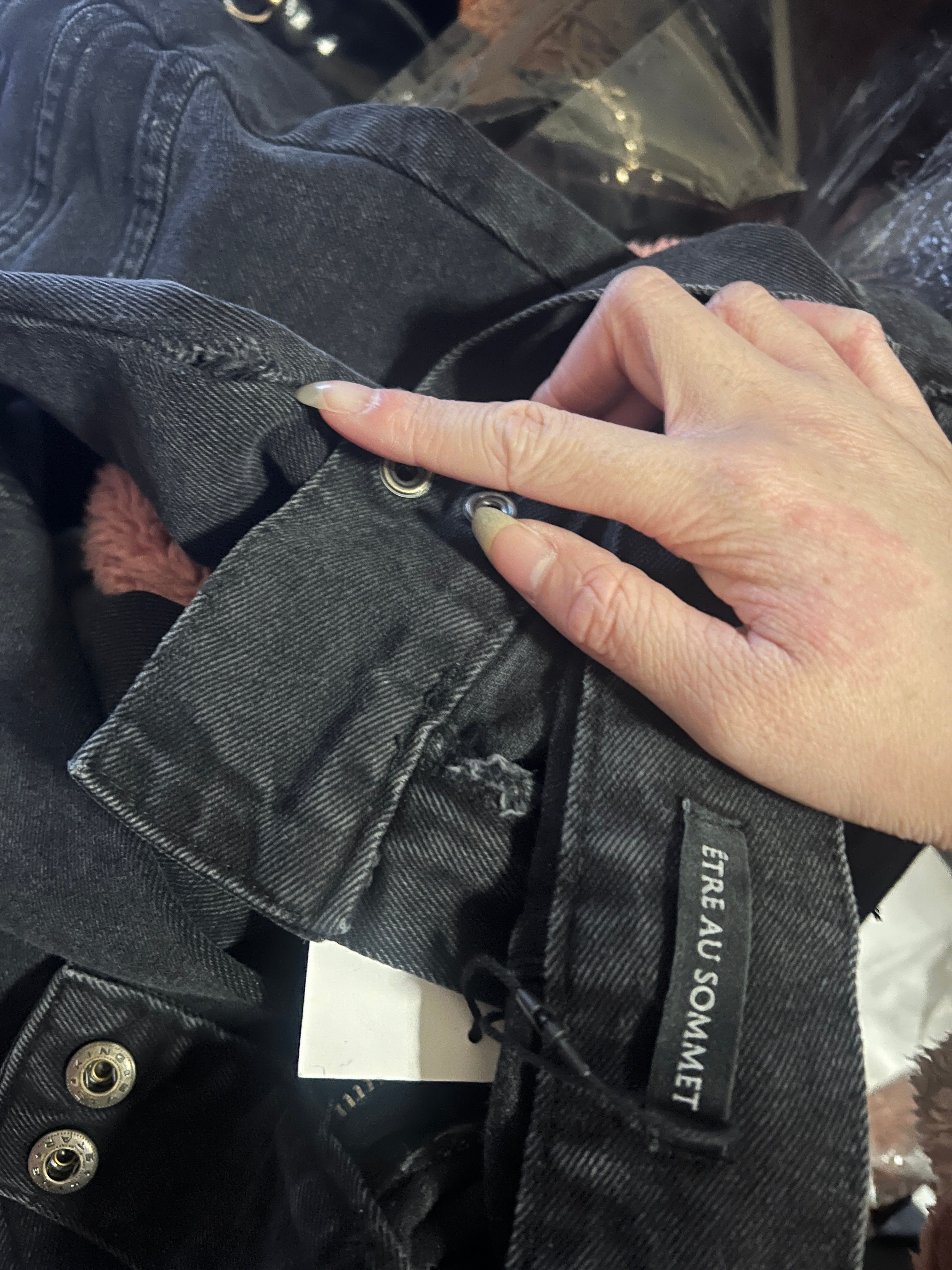 MUSINSA | ETRE AU SOMMET Double Knee Side Button Bootcut Denim