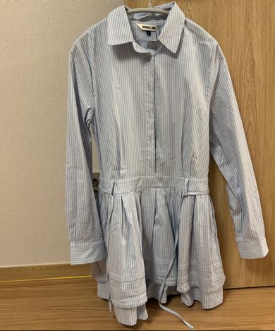 MUSINSA公式 | GENERAL IDEA プリーツシャツワンピース [ストライプ