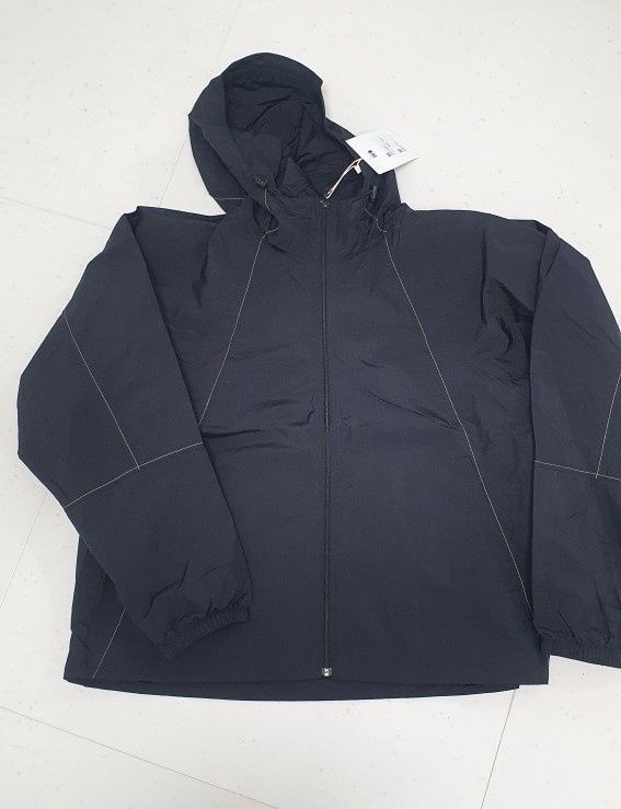 MUSINSA | MATIN KIM BACK LOGO HOODY WIND BREAKER IN BLACK