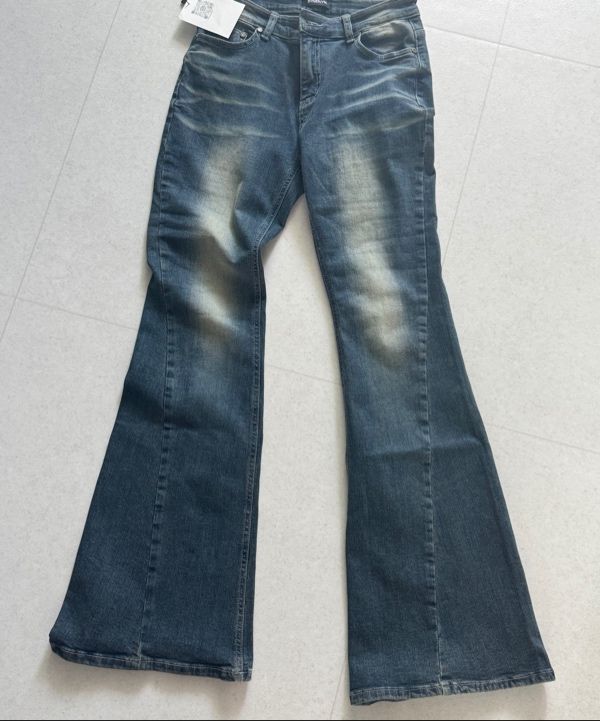 MUSINSA | SYNERJYN CAT WASHING DENIM PANTS VINTAGE BLUE