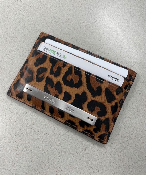 MUSINSA | MATIN KIM LEOPARD VINTAGE CARD WALLET IN BROWN