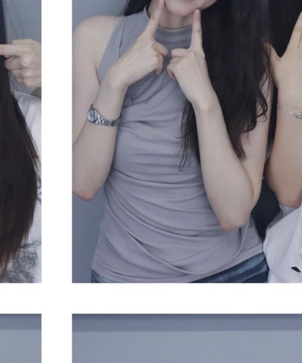 MUSINSA公式 | FLAREUP Draped Sleeveless Top (FL-135_Gray)