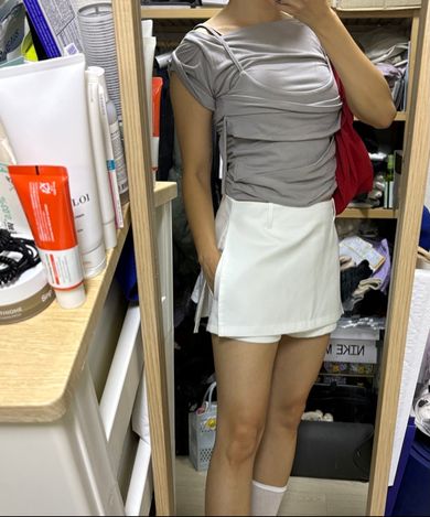 MUSINSA公式 | FLAREUP Layered Bustier T-Shirt (FL-108_Gray)