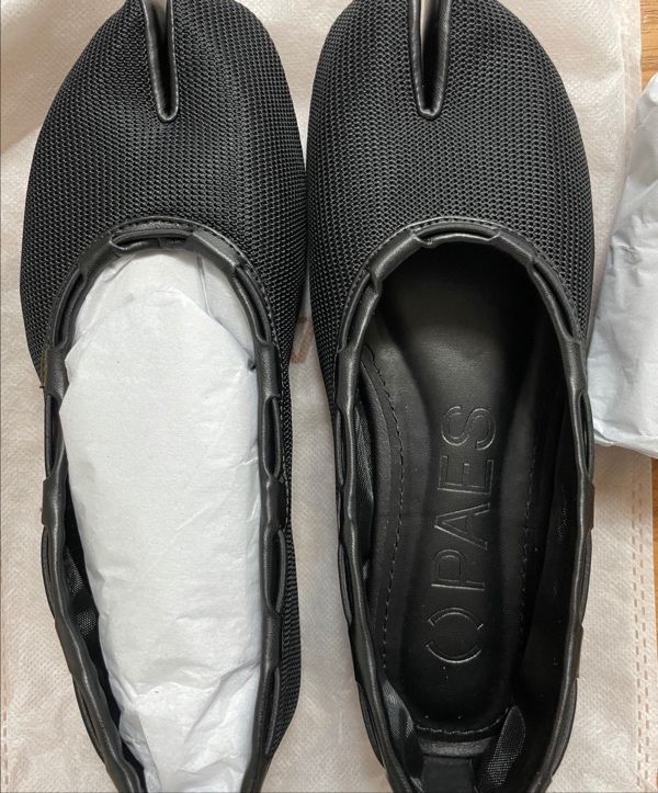 MUSINSA | PAES Mesh Air String Flat / Black