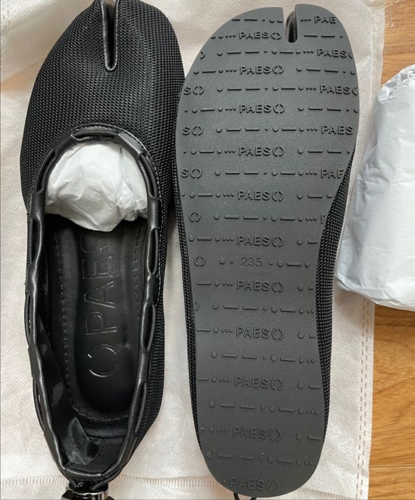 MUSINSA | PAES Mesh Air String Flat / Black