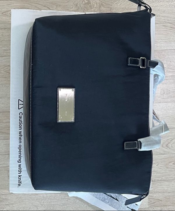 MUSINSA | MATIN KIM MATIN LOGO STITCH TWO WAY BIG BAG IN BLACK
