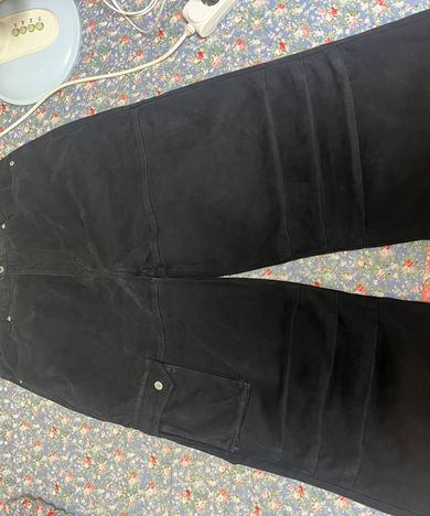 MUSINSA | AAKAM Cowboy Chaps Cotton Pants (Black)