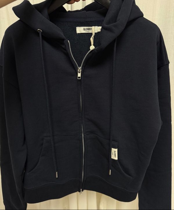 MUSINSA | GLOWNY G STANDARD ZIP-UP HOODIE (NAVY)
