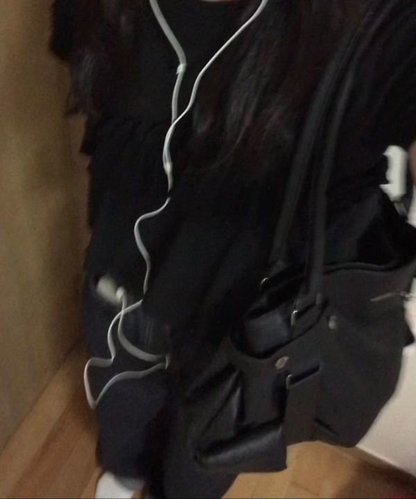 MUSINSA | MISEKI SEOUL Pleats belted big bag and wallet BLACK