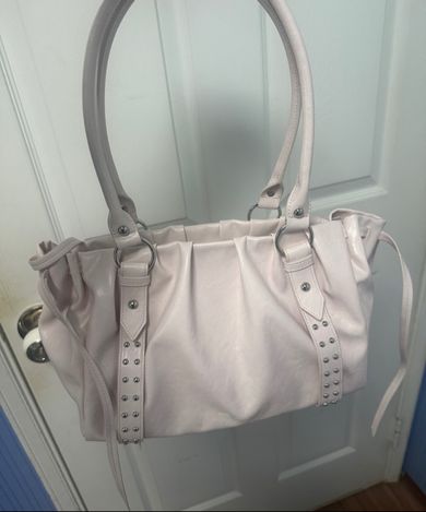 MUSINSA公式 | ALKI ALKA Studded Ruched Bag (Light Pink)