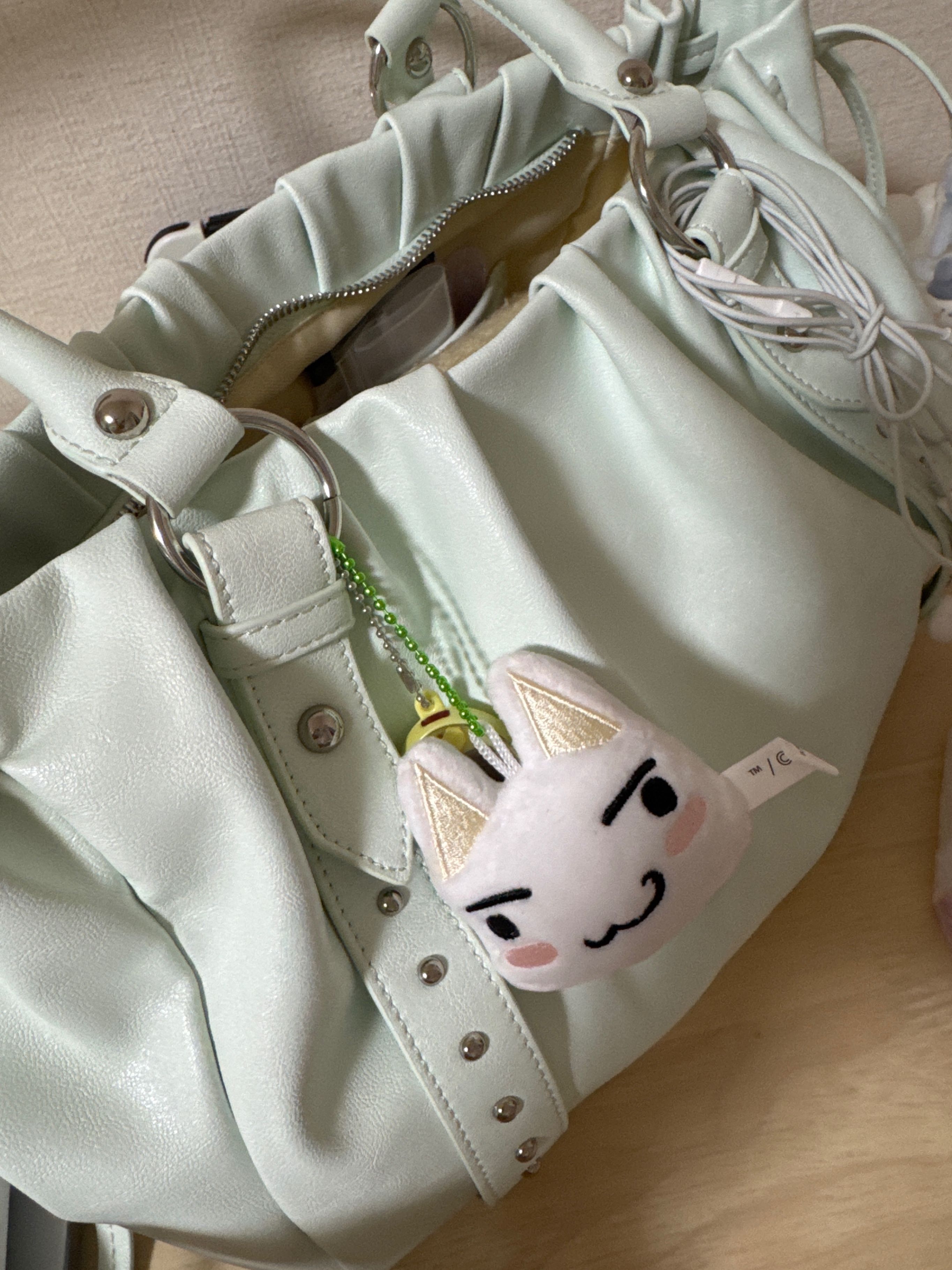 バッグ ALKIALKA Studded Ruched Bag (Mint) MUSINSA | ALKI ALKA Studded Ruched Bag (Mint)