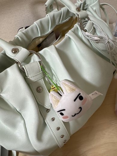MUSINSA公式 | ALKI ALKA Studded Ruched Bag (Mint)