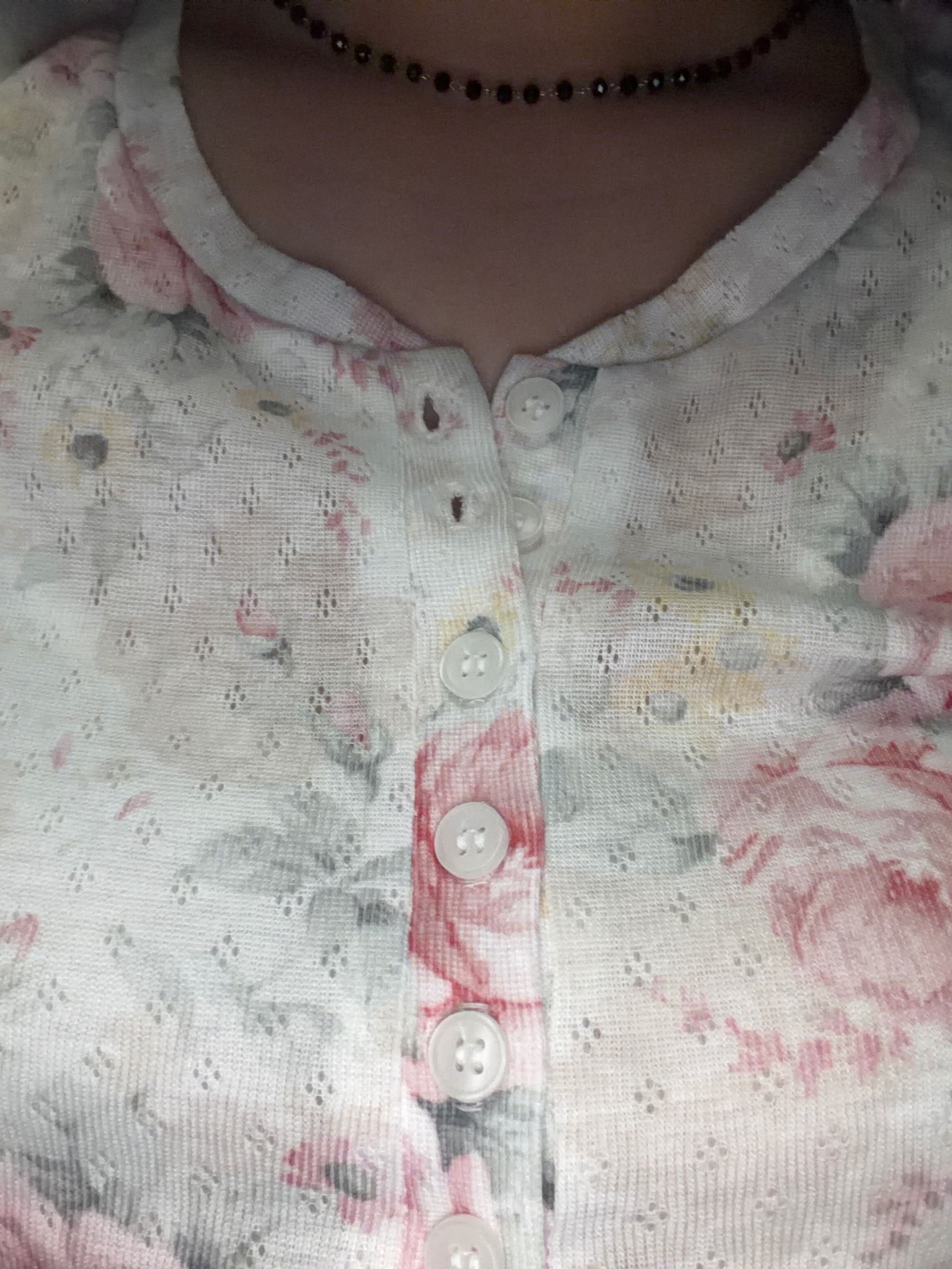 MUSINSA | MIRECO FLOWER BUTTON T IVORY