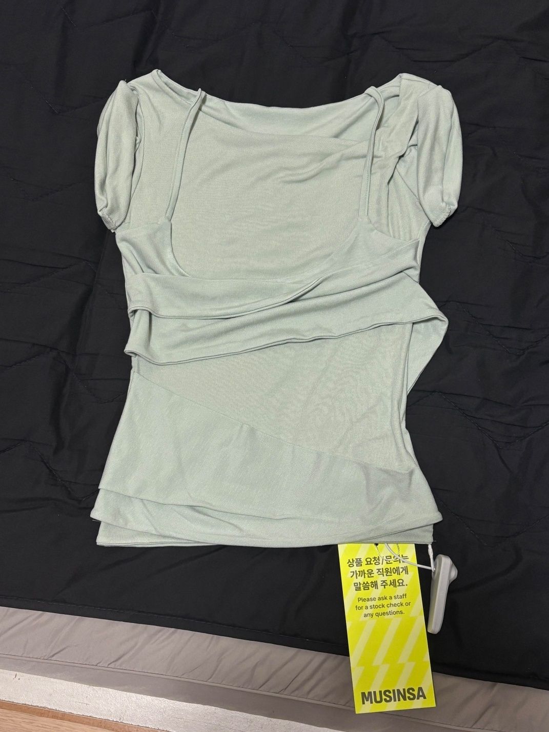 MUSINSA | FLAREUP Layered Bustier T-Shirt (FL-108_Mint)