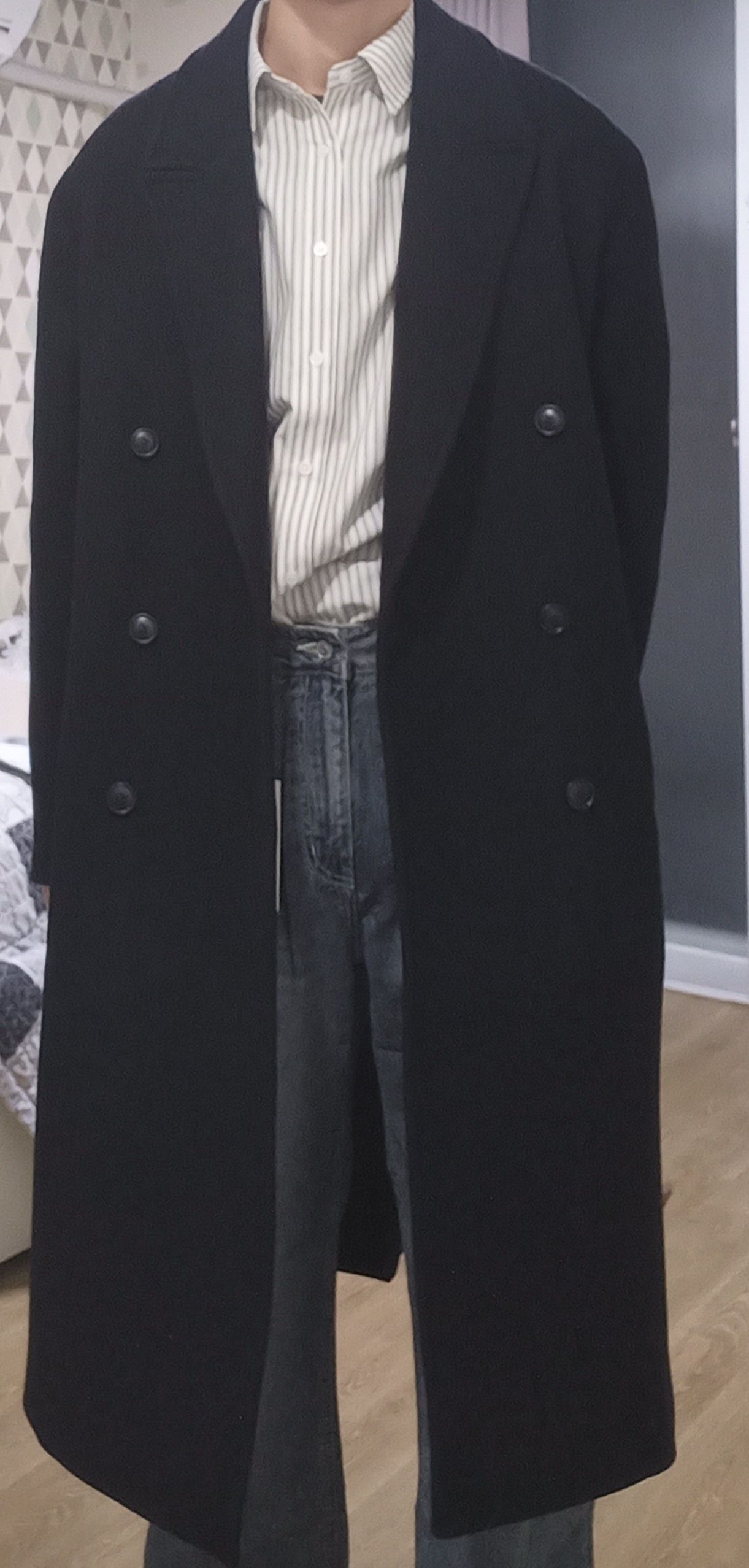 「美品」COOR MTR Overfit Double Long Coat MUSINSA | COOR MTR Overfit Double Long Coat (Black)