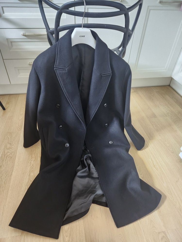 MUSINSA公式 | COOR MTR Overfit Double Long Coat (Black)