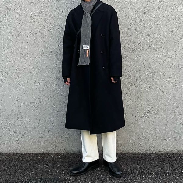 「美品」COOR MTR Overfit Double Long Coat MUSINSA | COOR MTR Overfit Double Long Coat (Black)