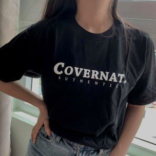 MUSINSA | COVERNAT Authentic Logo T-Shirt Black