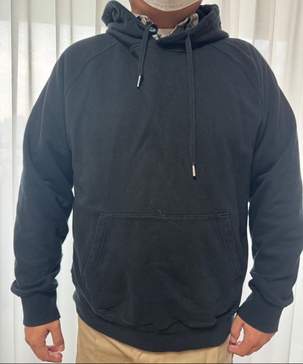 MUSINSA | MUSINSA STANDARD HOODED SWEATSHIRT [BLACK]