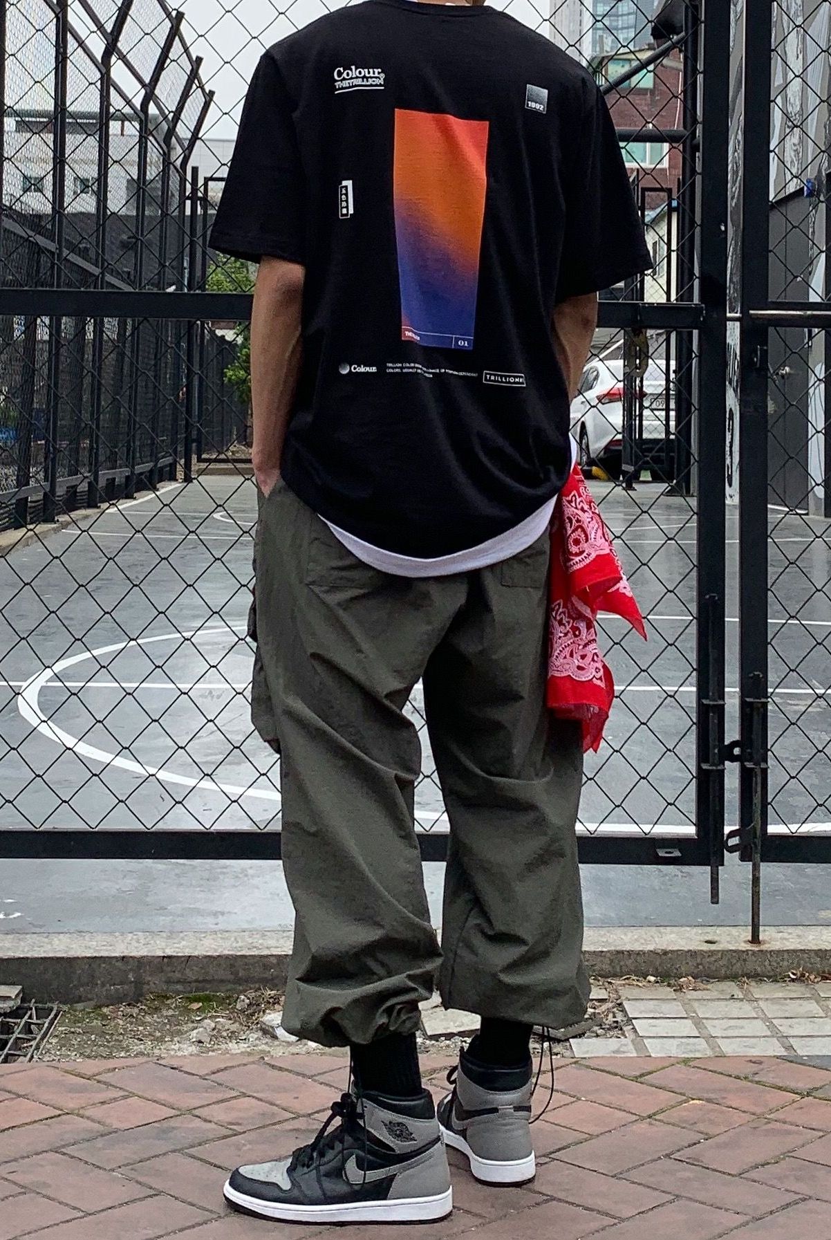 MUSINSA | TRILLION GRADIENT OVERSIZED SHORT SLEEVE T-SHIRT_BLACK