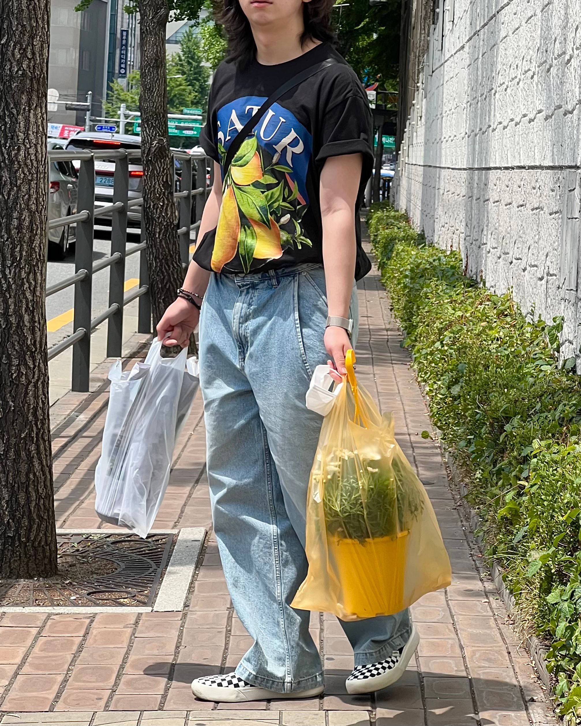 【SATUR】人氣★Citron Summer Graphic Short-sleeved T-shirt SATUR | 세터 | 시트론 썸머 그래픽 반팔 티셔츠 세터데이 아이보리