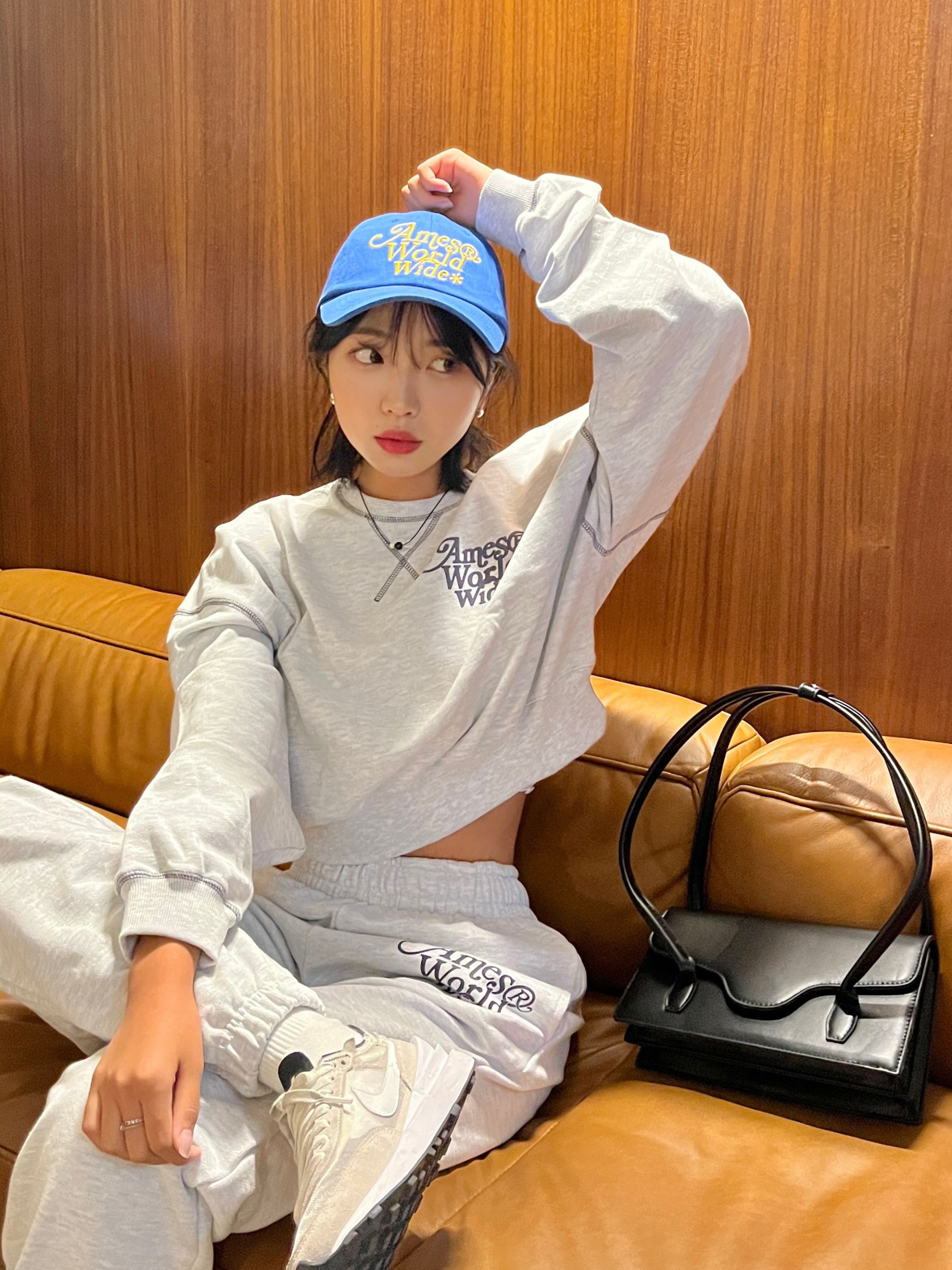 ★AMES-WORLDWIDE★ SIGNATURE LOGO SWEATPANTS WHITE★正規品 AMES-WORLDWIDE