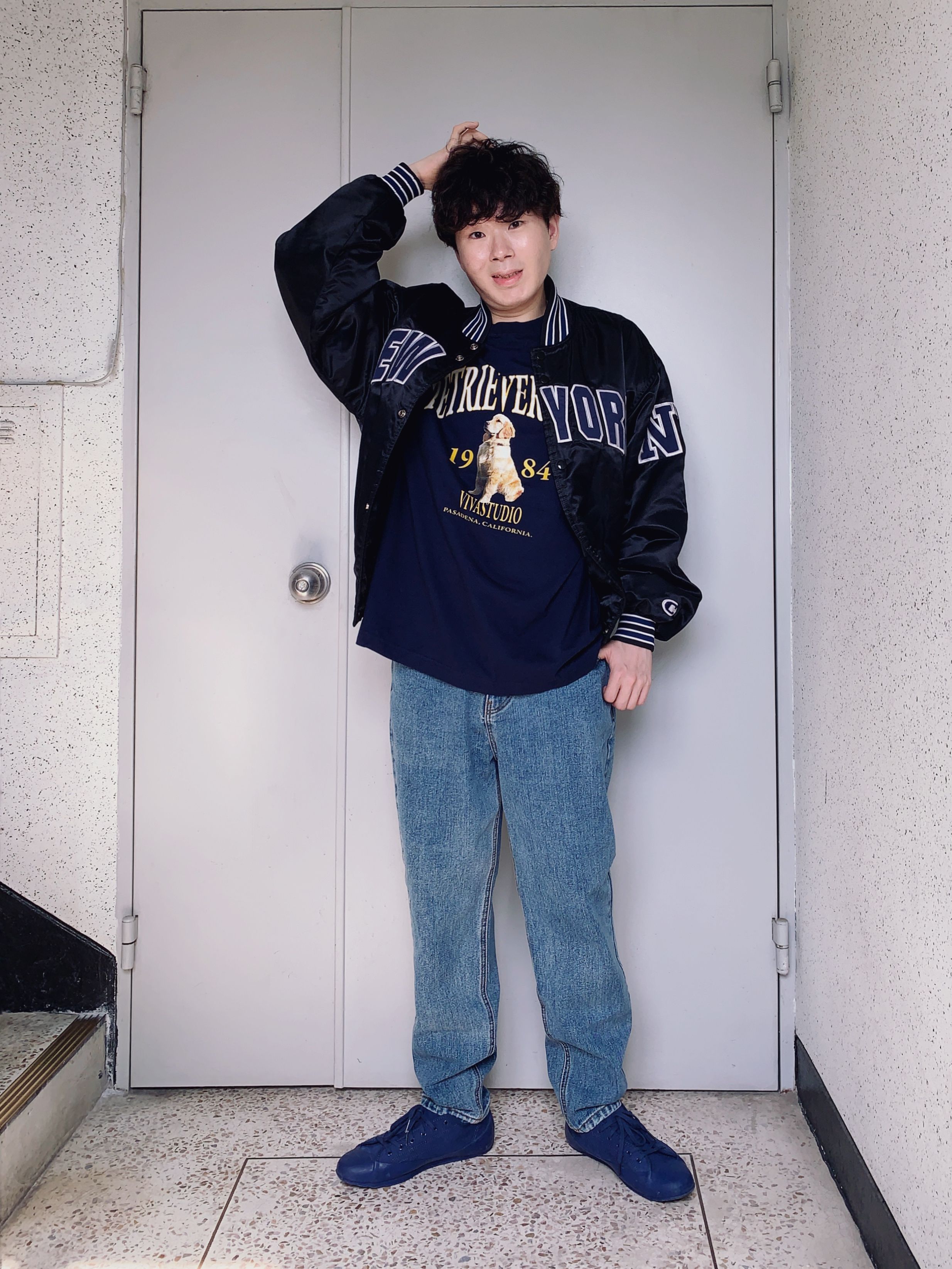 비바스튜디오(VIVASTUDIO) RETRIEVER CREWNECK [NAVY] - 사이즈