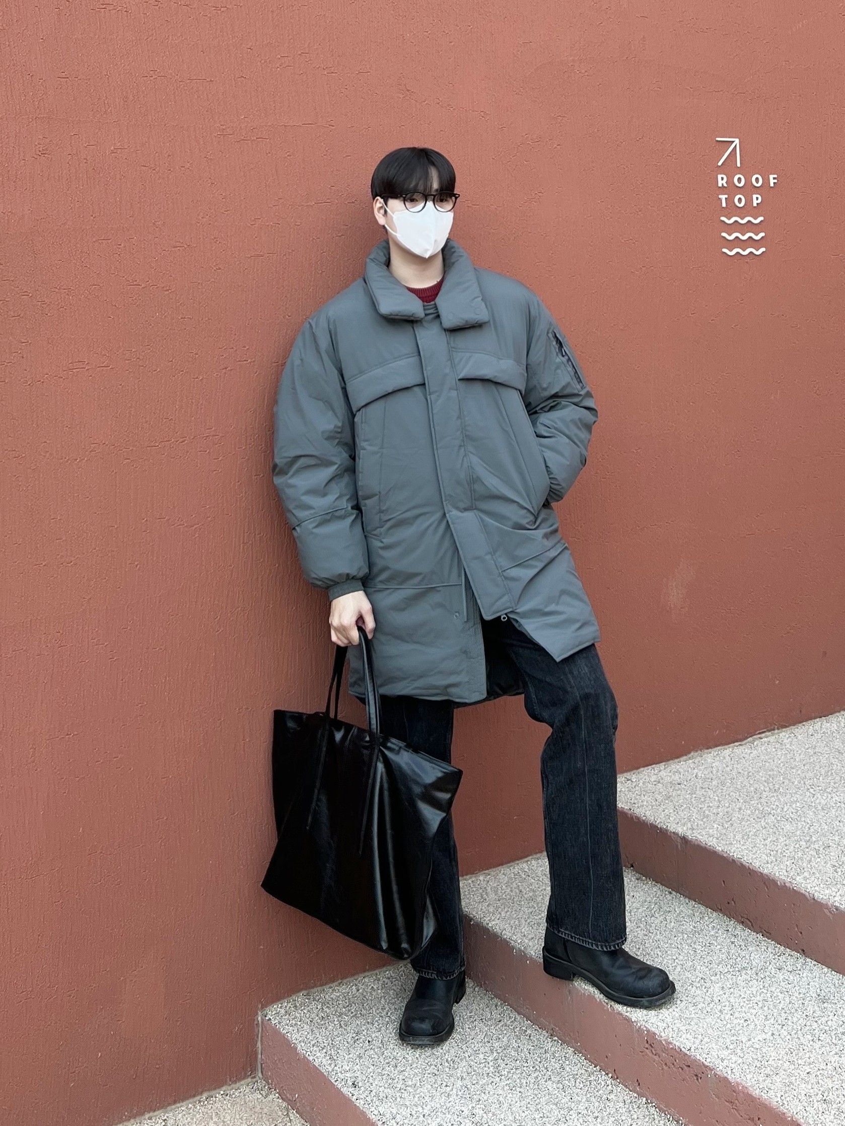 MUSINSA | Codegraphy [PRIMALOFT] MONSTER LONG PARKA CHARCOAL.