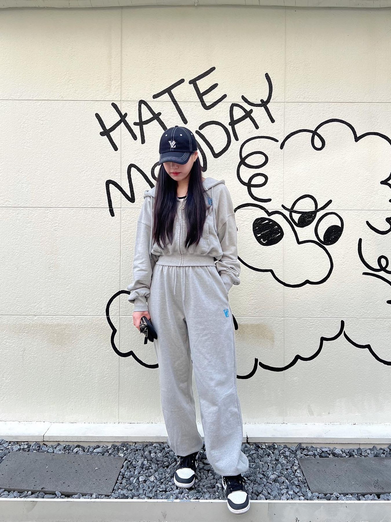 ☆SALE [VARZAR] 3D Monogram Wide 2way Pants MUSINSA | VARZAR 3D Monogram Wide 2way Pants Gray