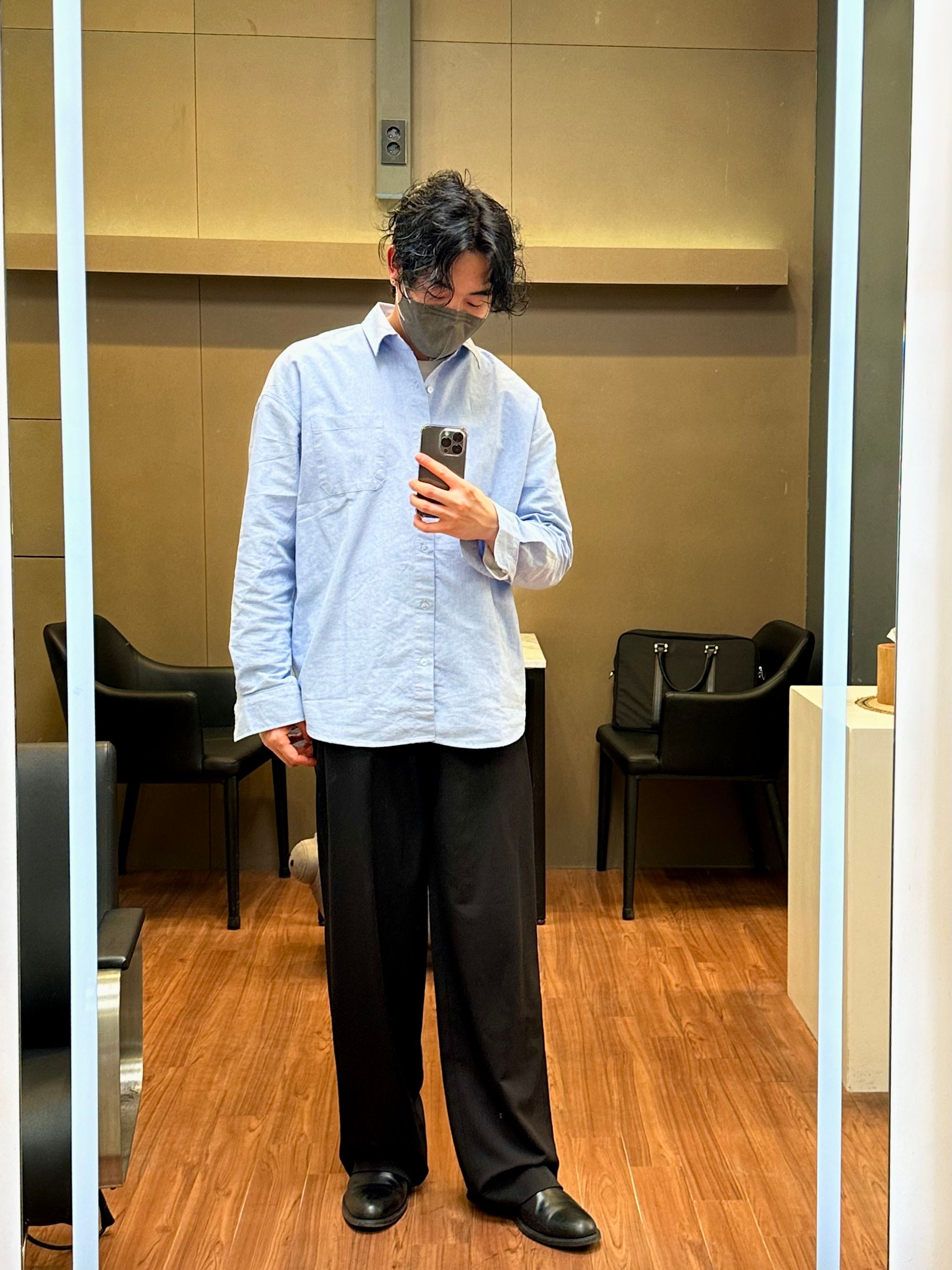 MUSINSA | DRAW FIT Oversized fit Oxford shirt [L.BLUE]