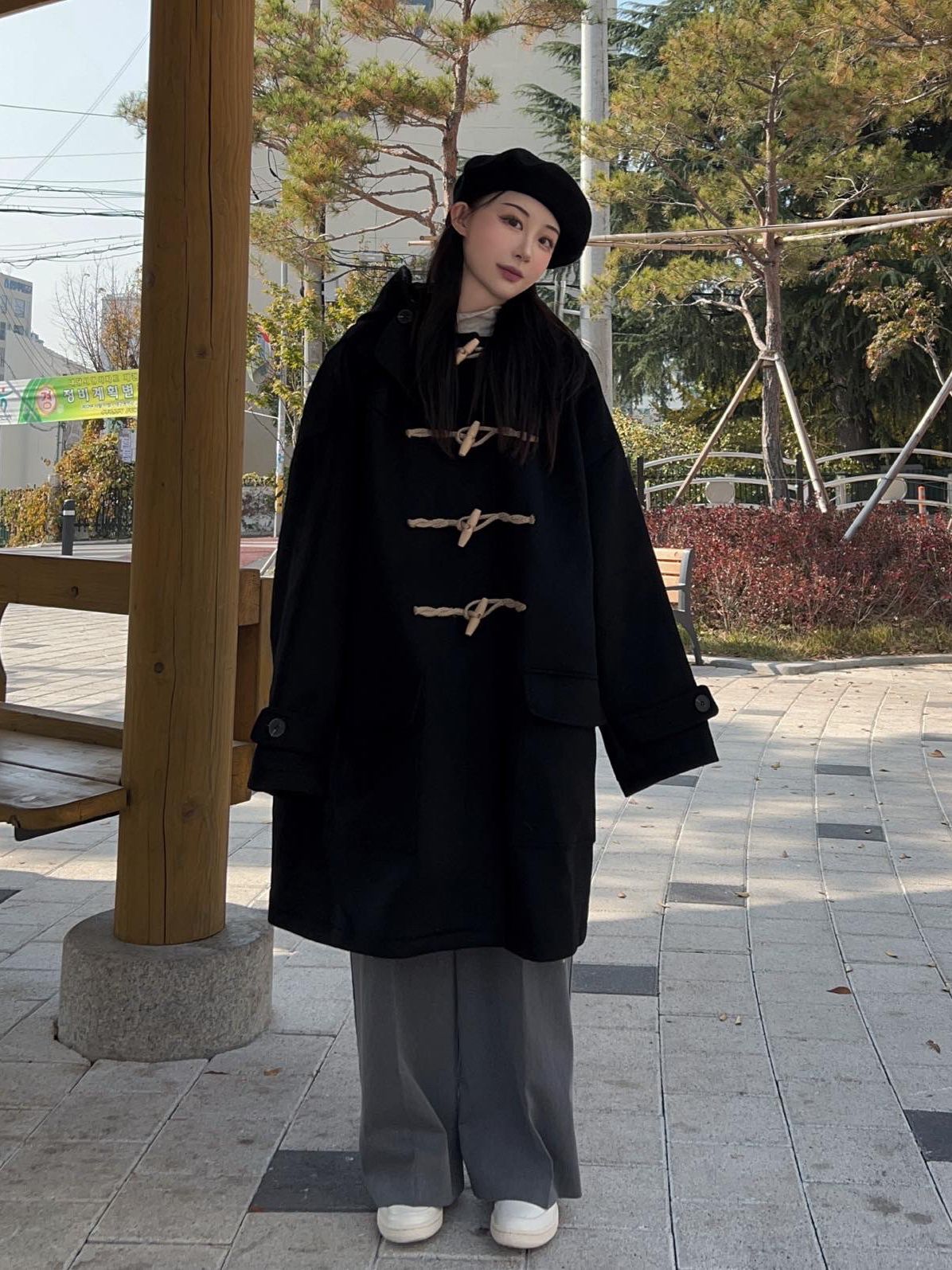 最終セール！amiur big collar boa duffle coat 訳あり】 collar big Amiur boa coat duffle ジャケット