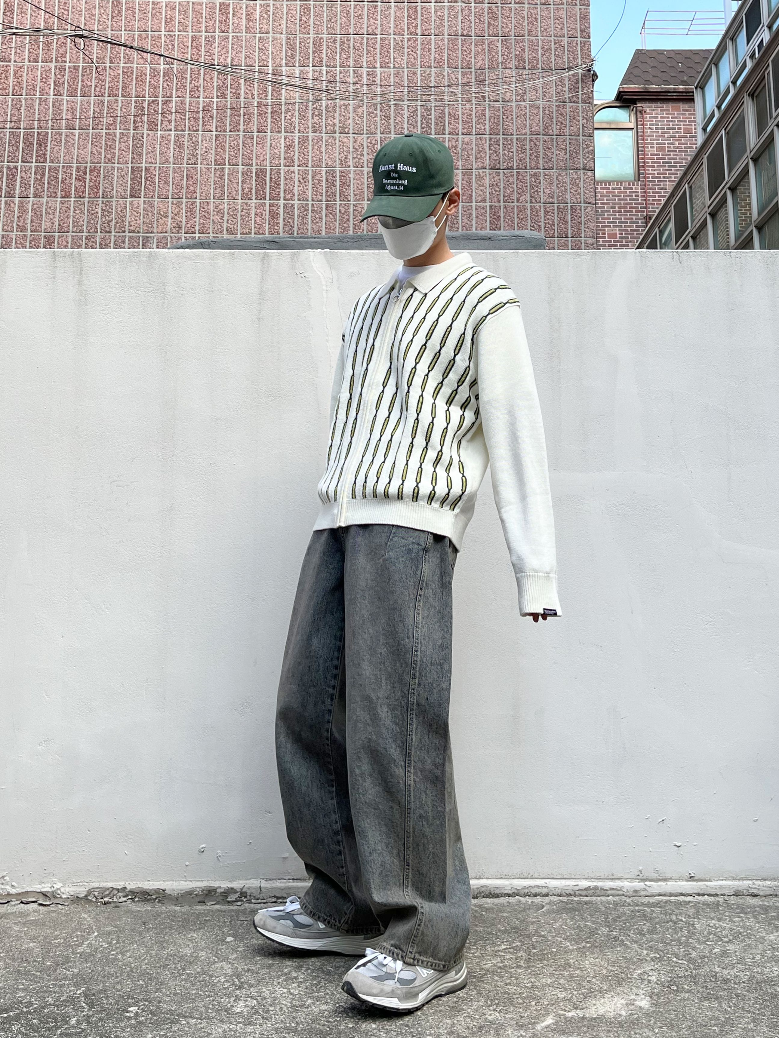 MUSINSA公式 | thisisneverthat® Chain Zip Up Polo Green