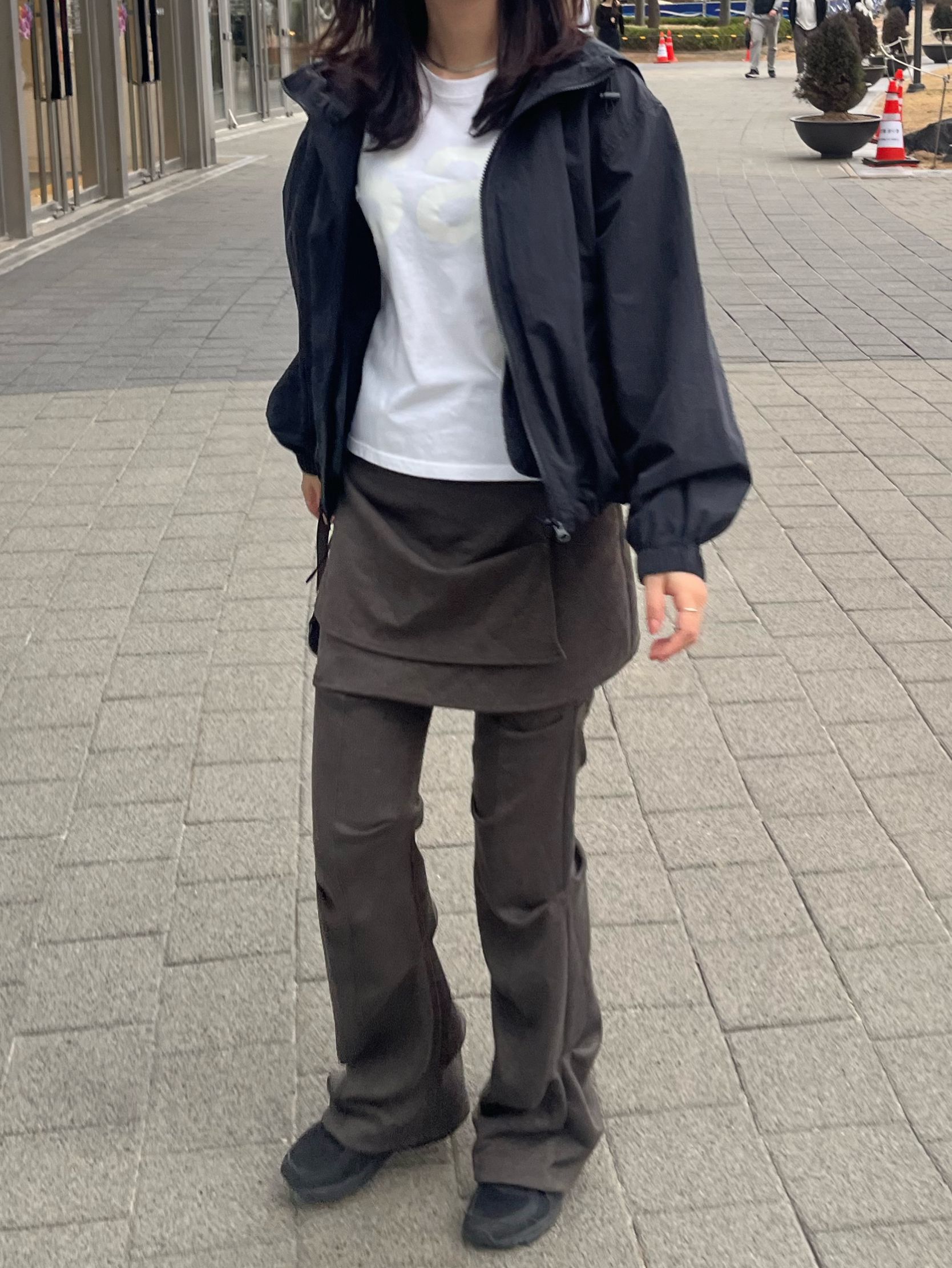 MUSINSA公式 | OJOS Wrap Over Tuck Pants / Black