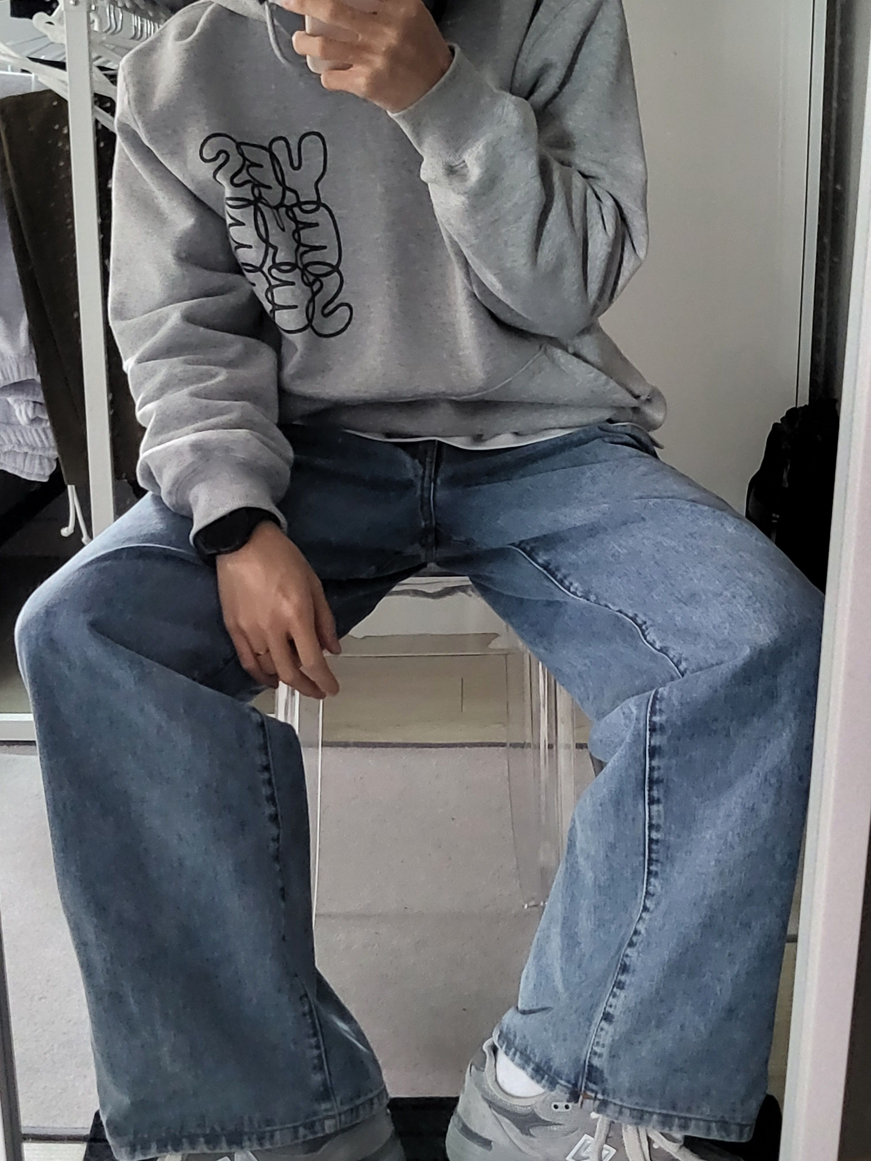 MUSINSA公式 | YESEYESEE C-Logo Hoodie Gray
