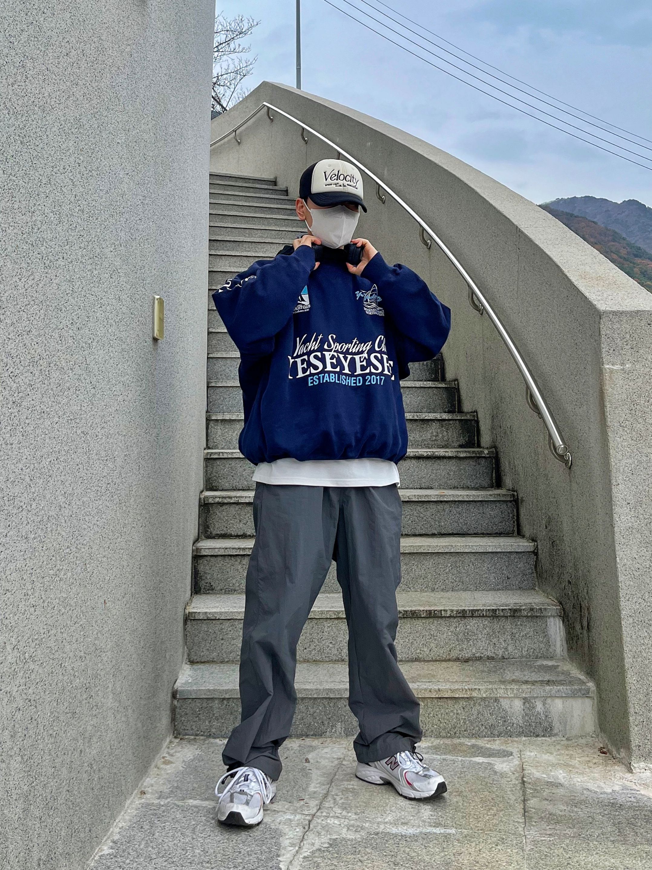 MUSINSA | YESEYESEE YES Yacht Sweatshirt Slate
