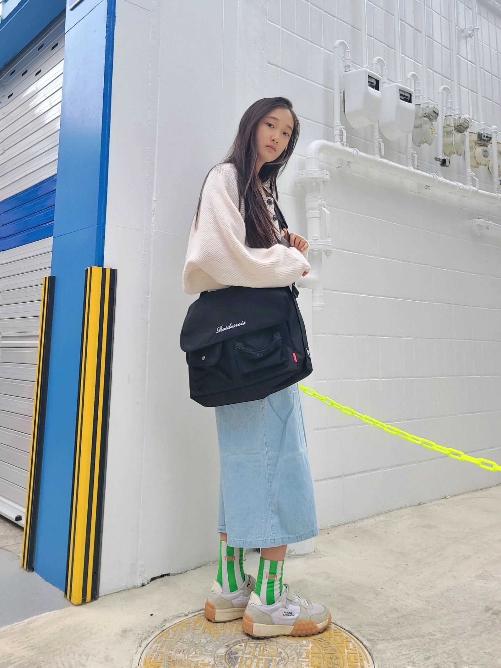 MUSINSA | ROIDESROIS Hush mesh pocket cross messenger bag