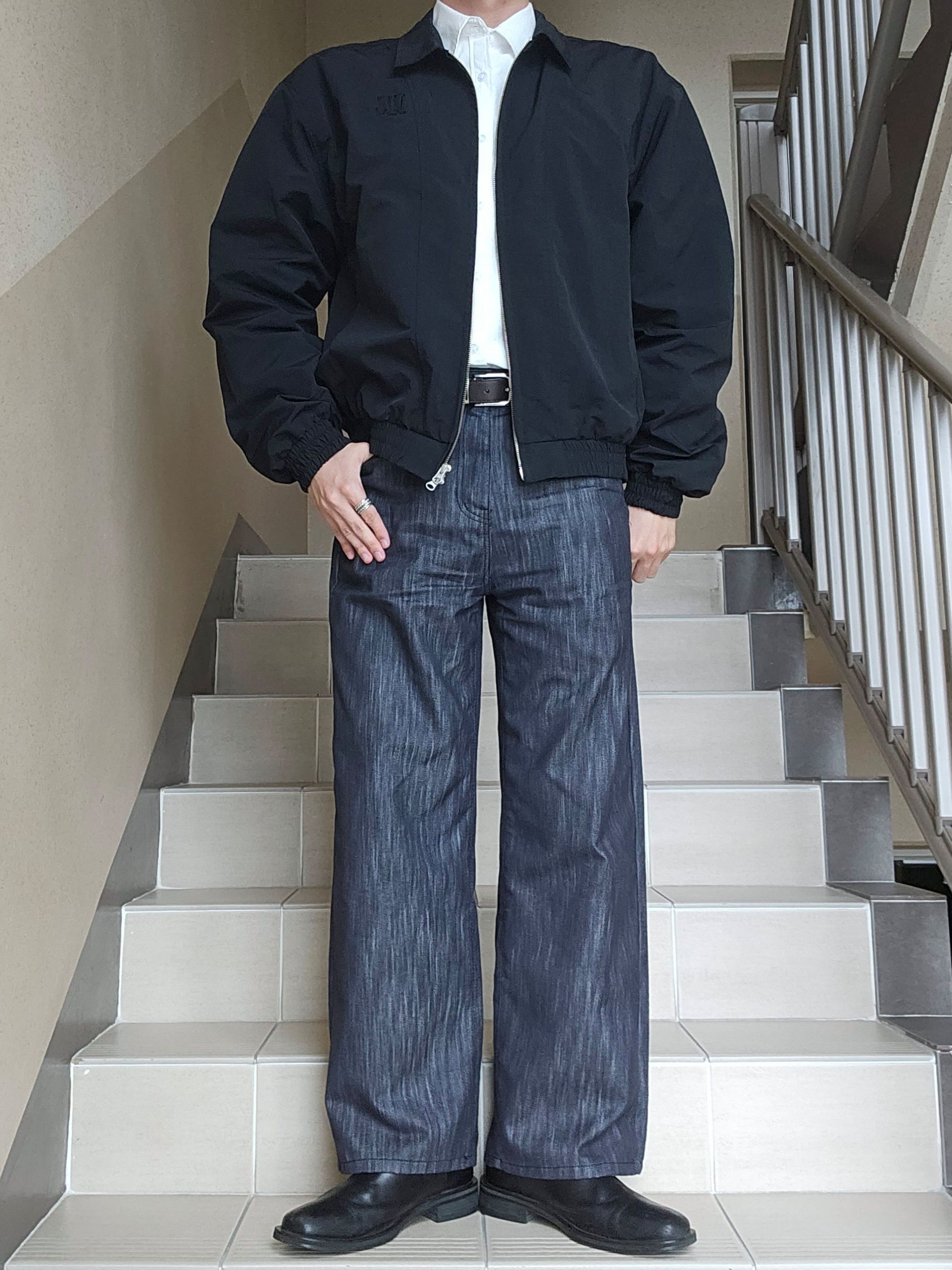 ☆関税込☆WOOALONG★Signature semi-over fit nylon blouson★ MUSINSA公式 | WOOALONG Signature semi-over fit nylon blouson