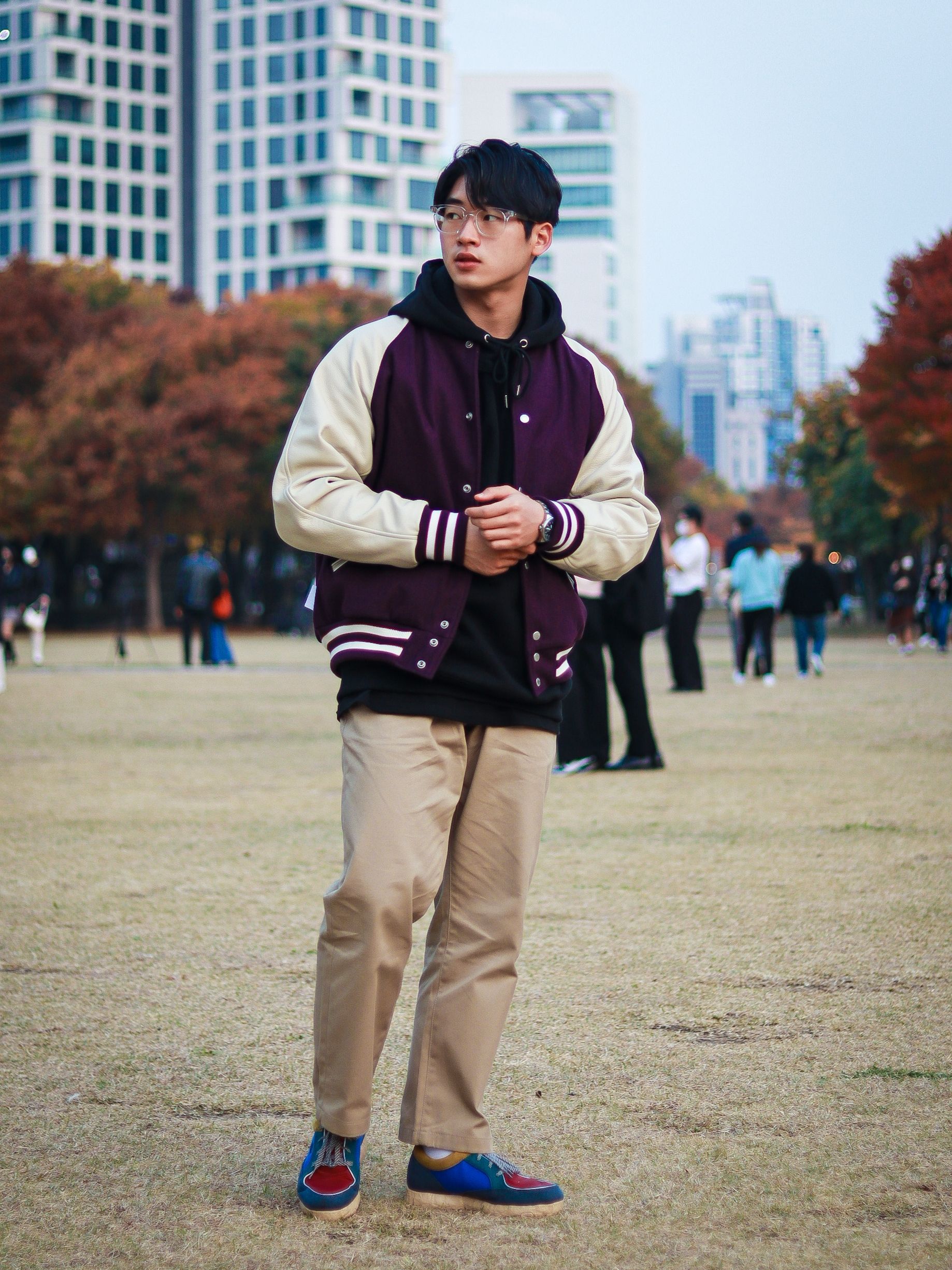 MUSINSA公式 | thisisneverthat Records Varsity Jacket Green