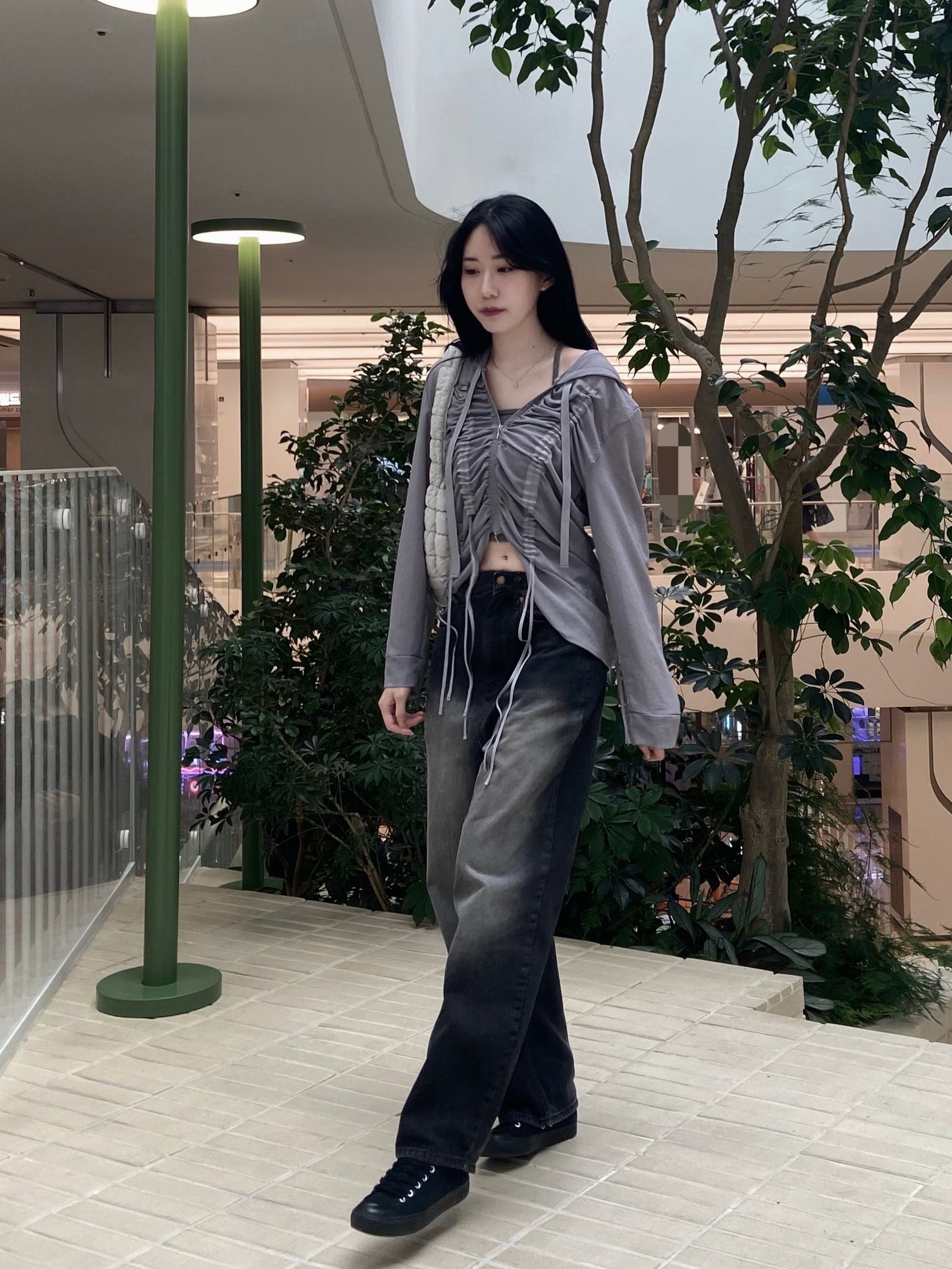 【NACHE】 SHIRRING CHIFFON HOODIE ZIP-UP NACHE】 SHIRRING CHIFFON HOODIE ZIP-UP - メルカリ