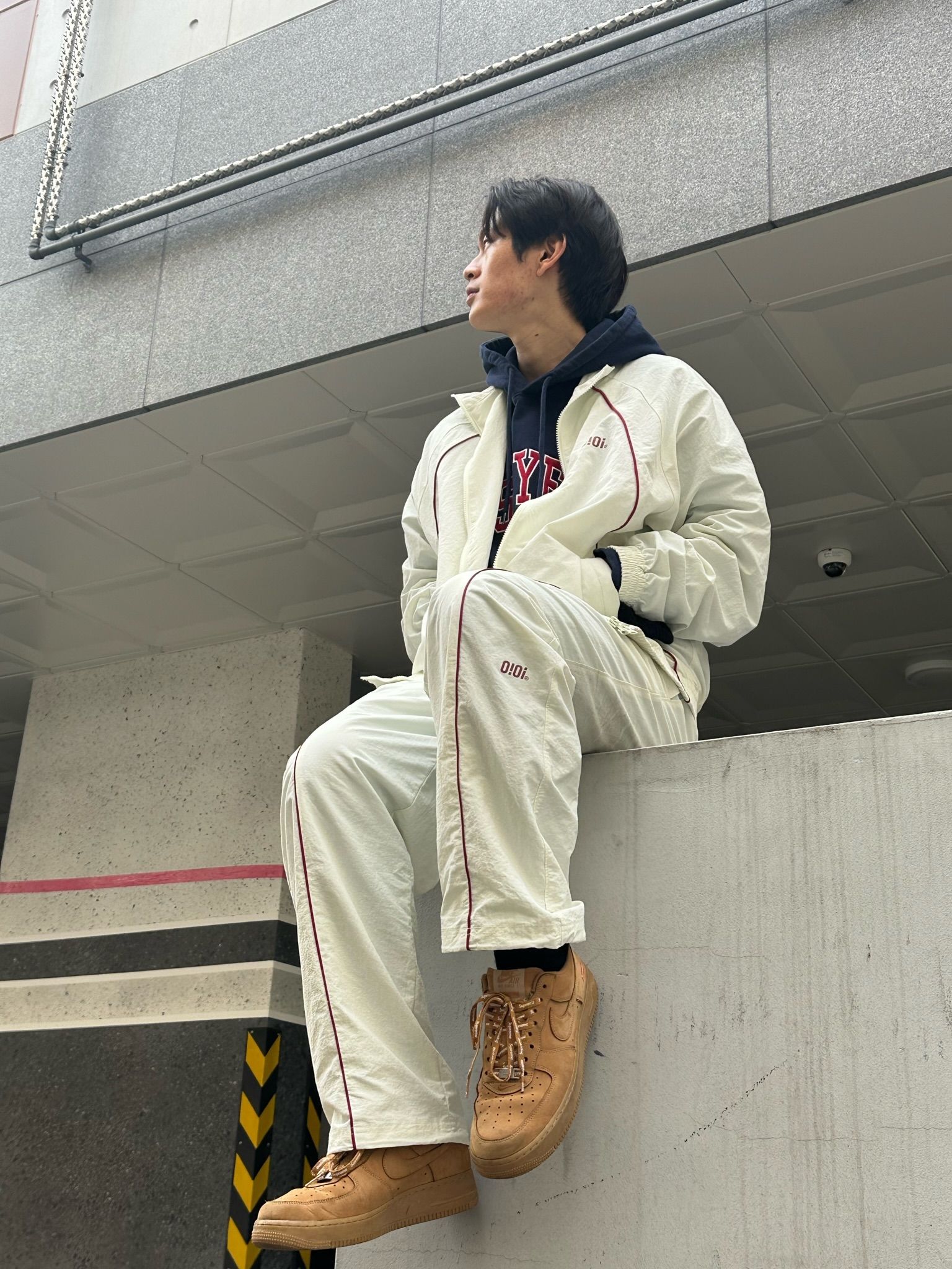 MUSINSA | YESEYESEE [22FW] Arch Logo Hoodie Grey