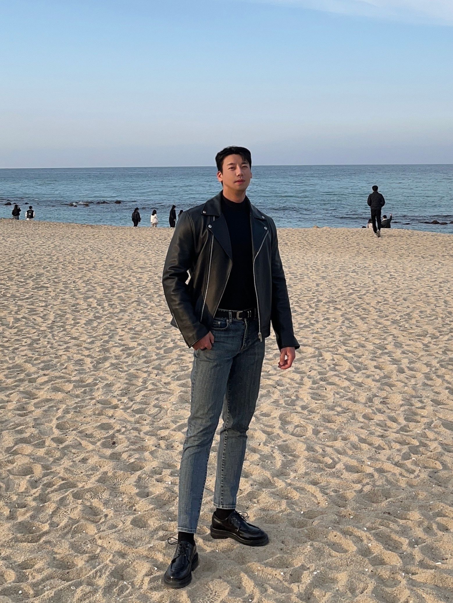 MUSINSA | MUSINSA STANDARD LAMBSKIN BASIC MOTORCYCLE JACKET_BLACK