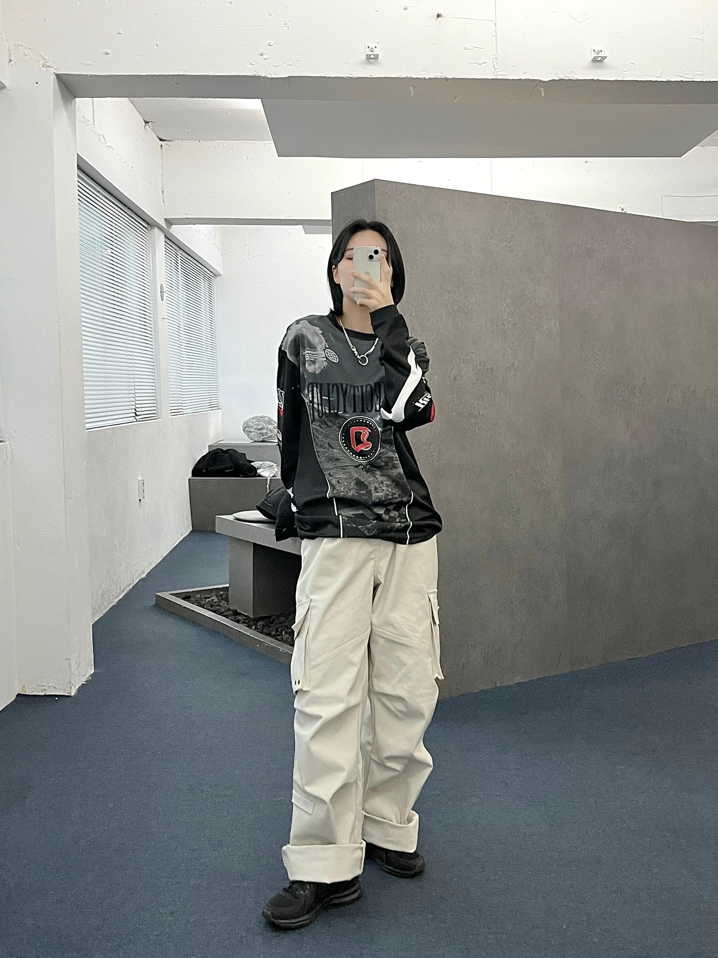 MUSINSA公式 | DUCKDIVE Old School Symbol Mesh Long Sleeve Black