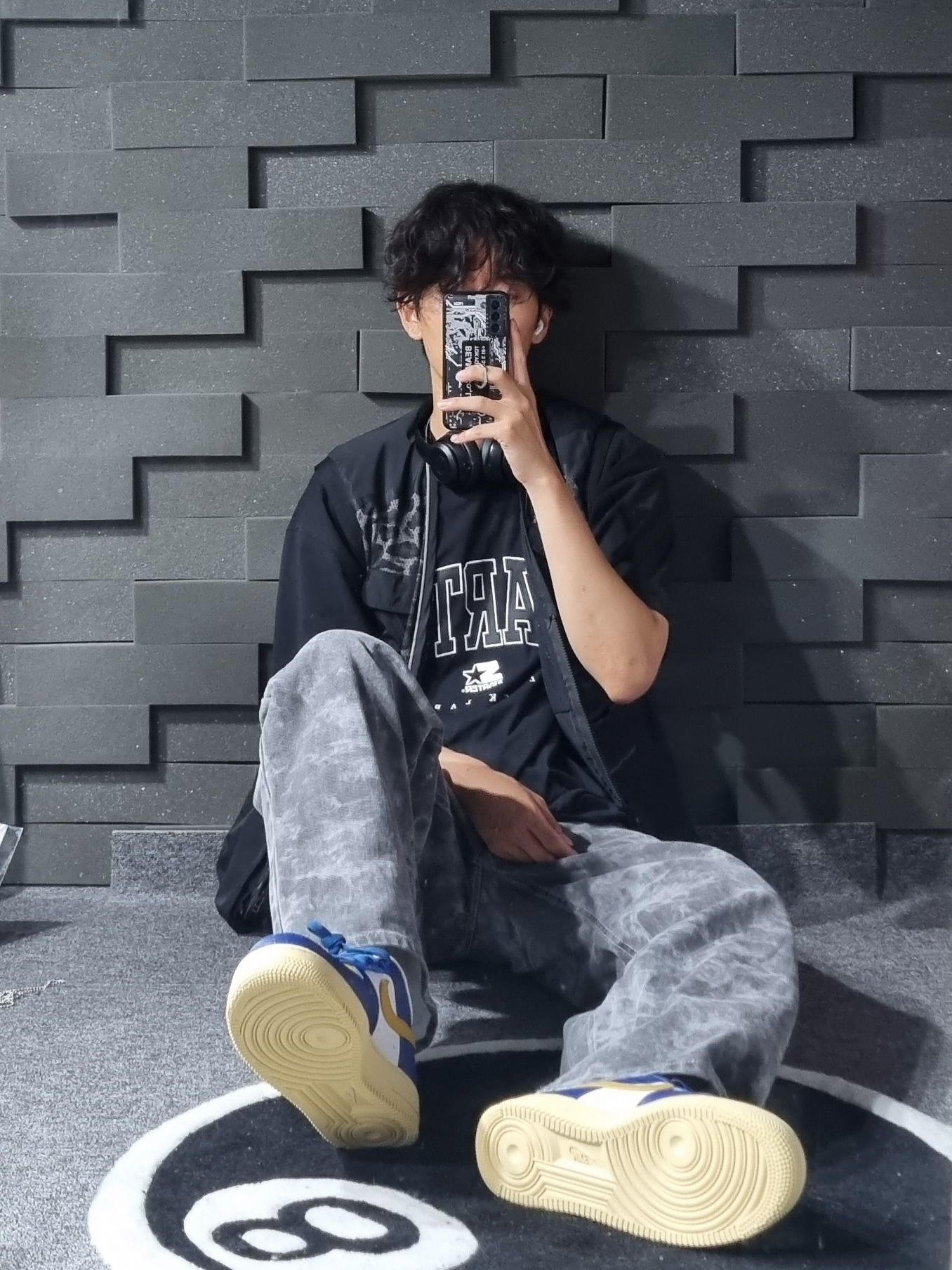 ☆AVANDRESS☆ BUCKLE WIDE DENIM PANTS BLACK AD41PT34BK MUSINSA | AVANDRESS BUCKLE WIDE DENIM PANTS BLACK