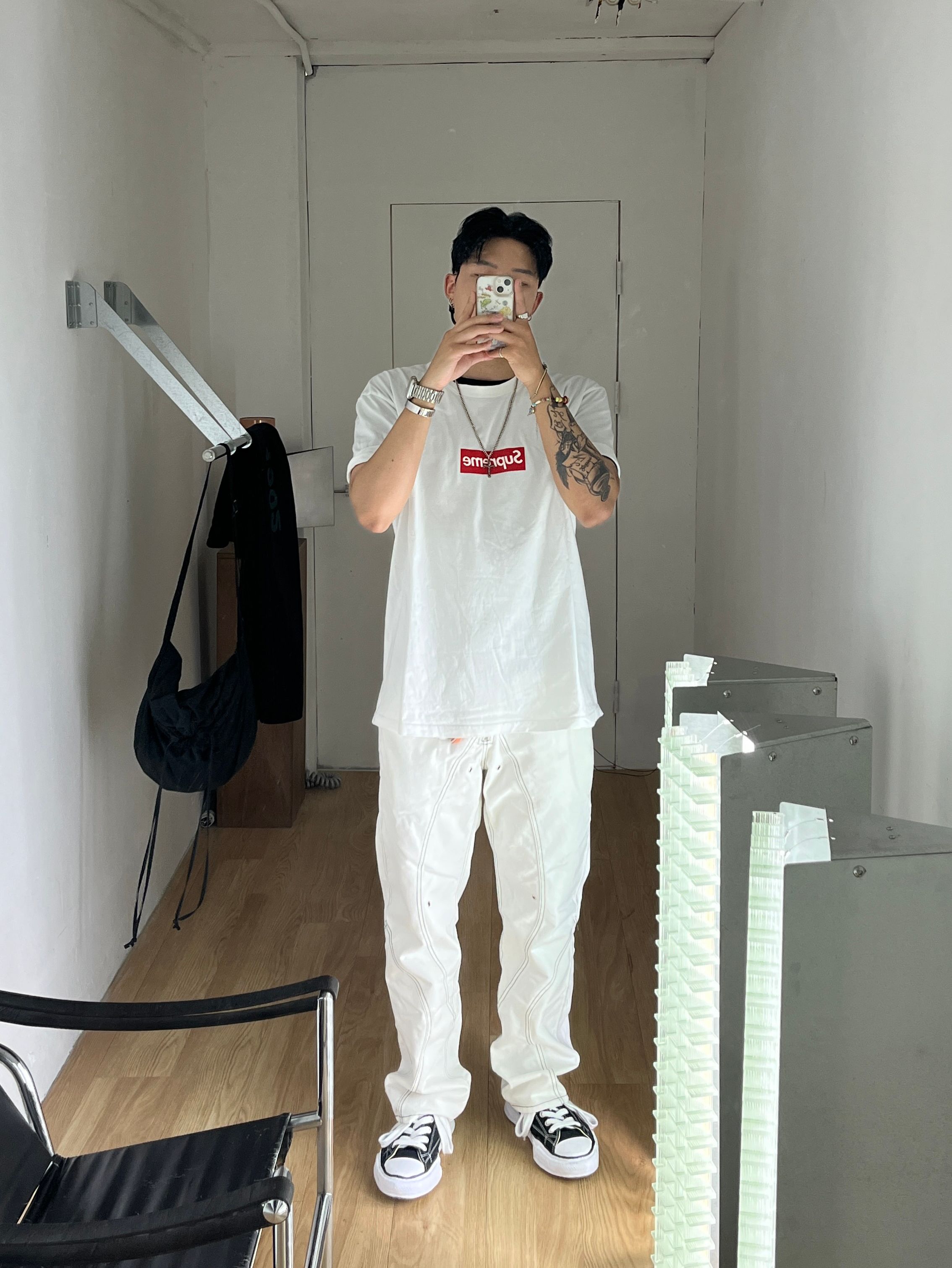 MUSINSA公式 | 51PERCENT TUNNEL LINING TROUSER (DENIM) - WHITE