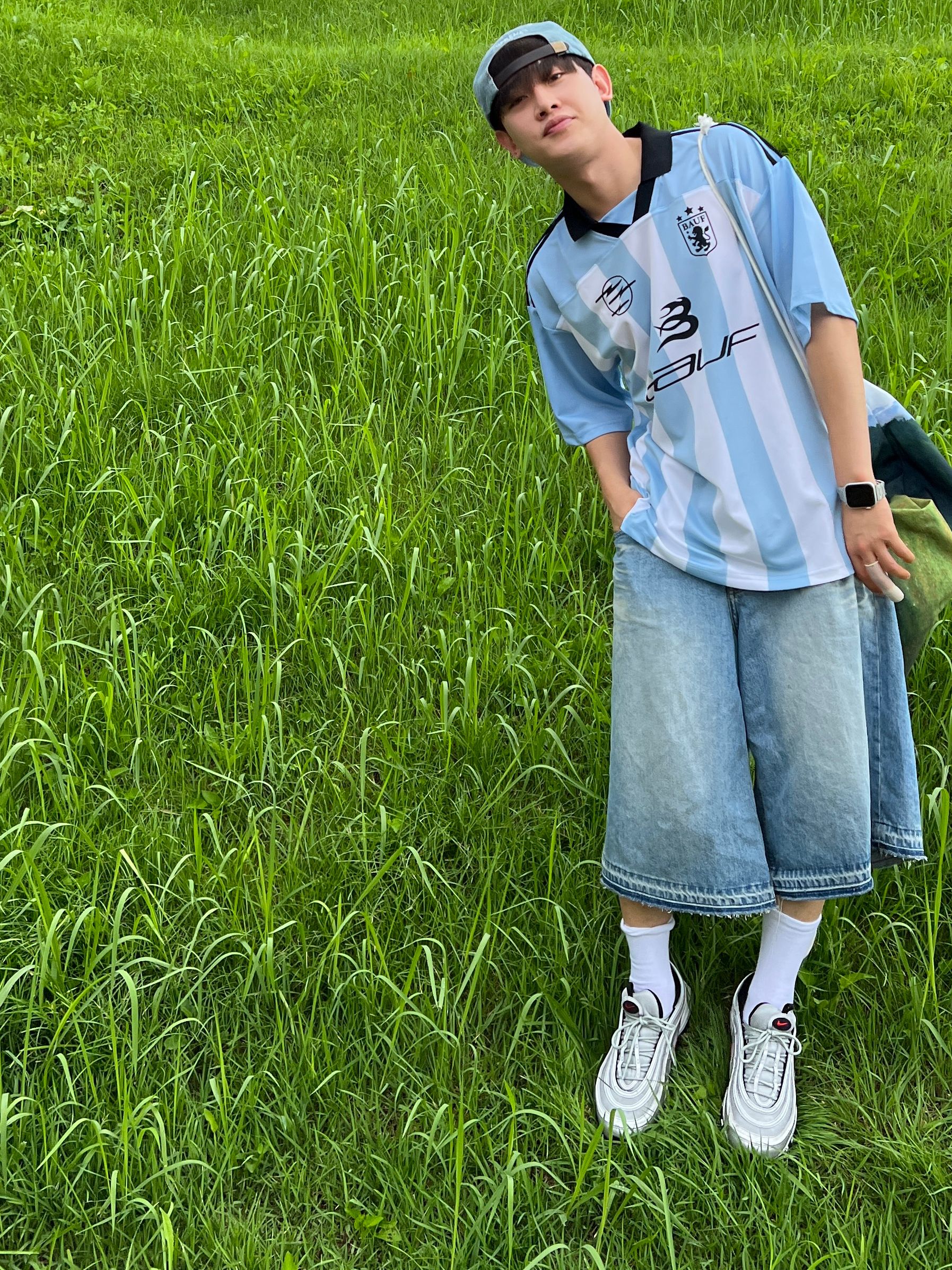 MUSINSA公式 | BAUF B Soccer Uniform Short Sleeve T-Shirt [White]