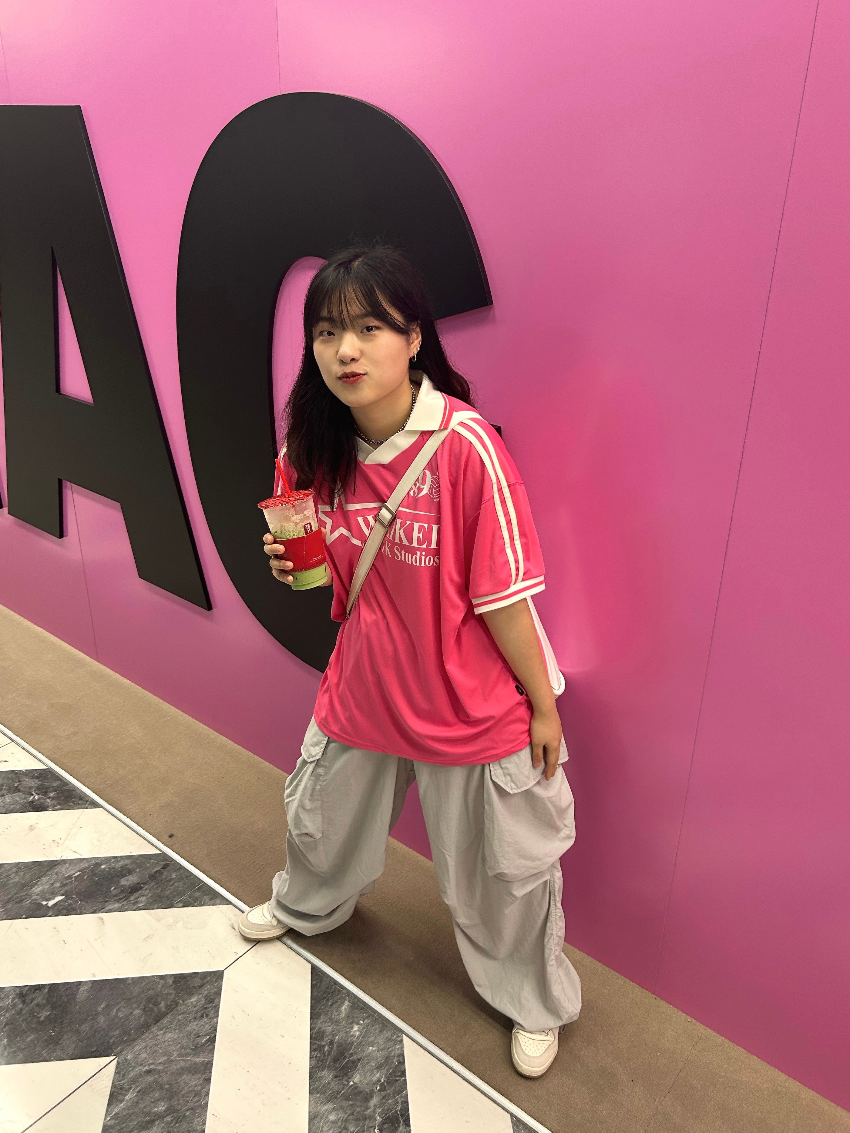 ★WAIKEI★ Logo Rugby Collar Short Sleeve T-Shirt Pink YK23H MUSINSA | WAI KEI Star Logo Collar Jersey Short Sleeve T