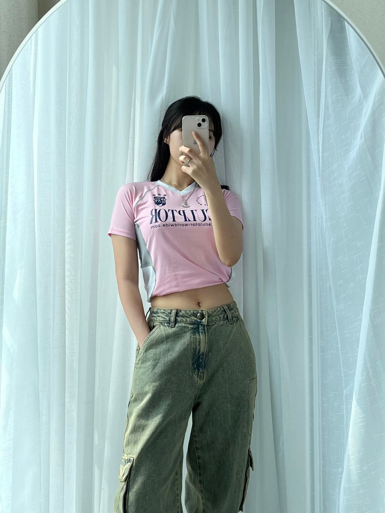 MUSINSA | SCULPTOR Sports Jersey Tee Pink